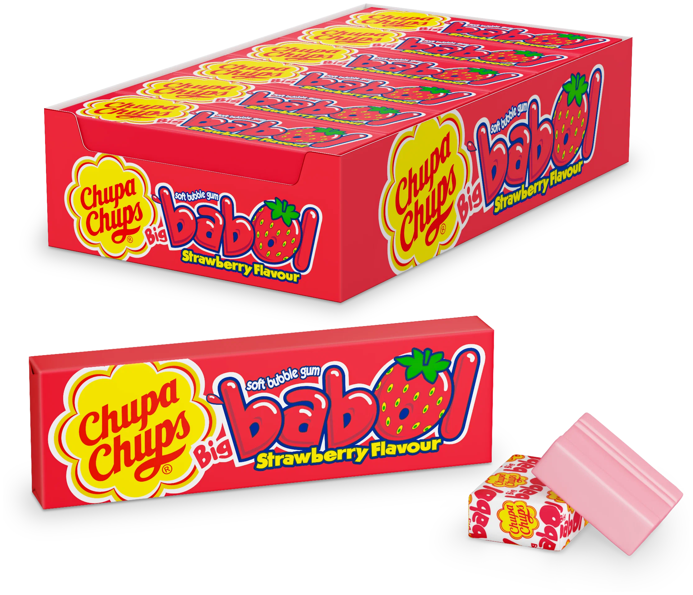 

Жевательная резинка Chupa Chups БИГ БАБОЛ со вкусом клубники, 24 шт по 21 г