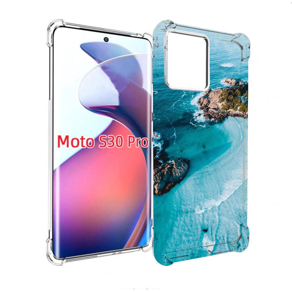 

Чехол MyPads красивый голубой залив для Motorola Moto S30 Pro, Прозрачный, Tocco