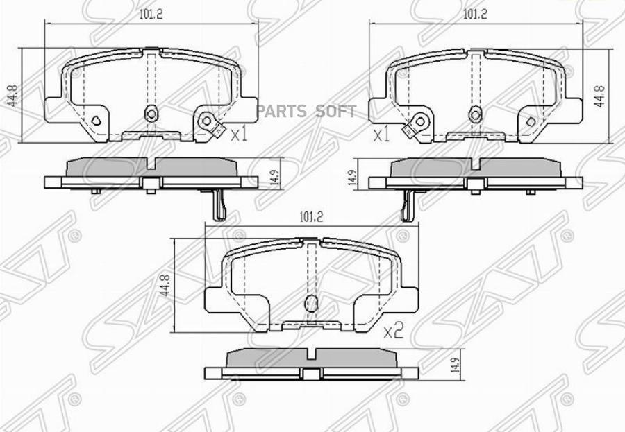 

Колодки Тормозные Зад Mitsubishi Outlander Iii 12- Sat арт. ST4605A802
