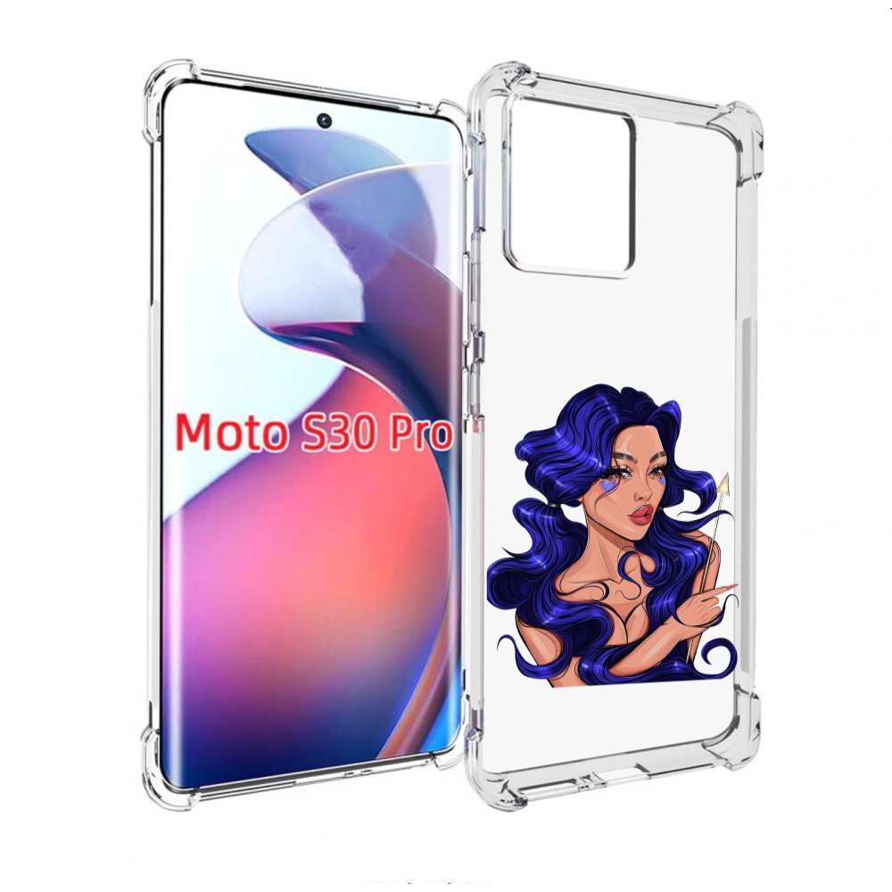 

Чехол MyPads красивая-девушка-с-синими-волосами женский для Motorola Moto S30 Pro, Прозрачный, Tocco