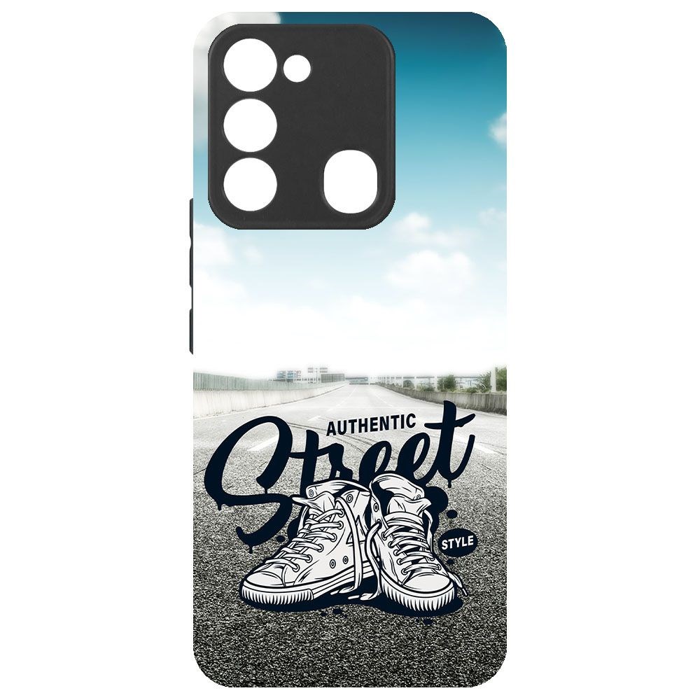 

Чехол-накладка Krutoff Soft Case Кроссовки мужские Уличный стиль для TECNO Spark 8C черный