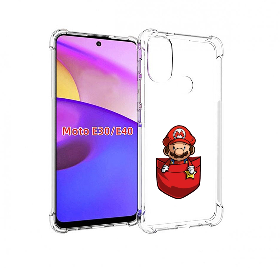 

Чехол бампер MyPads марио в кармашке детский для Motorola Moto E, Прозрачный, Tocco