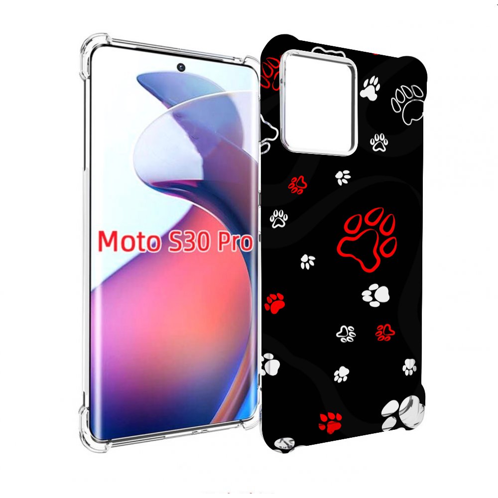 

Чехол MyPads кошачьи-лапки для Motorola Moto S30 Pro, Прозрачный, Tocco