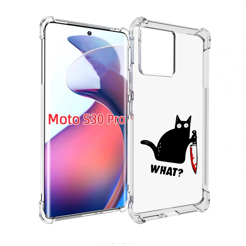 

Чехол MyPads котик-убийца для Motorola Moto S30 Pro, Прозрачный, Tocco