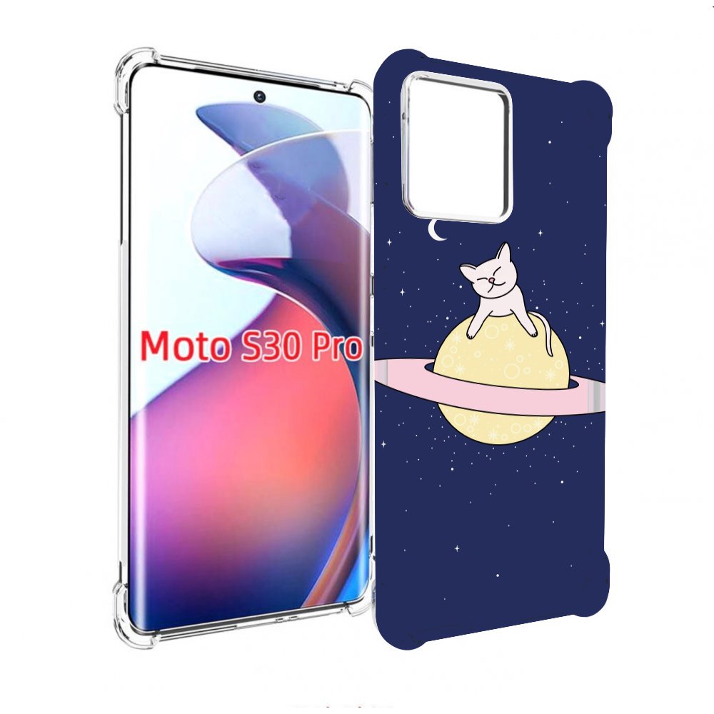 

Чехол MyPads котик на планете для Motorola Moto S30 Pro, Прозрачный, Tocco
