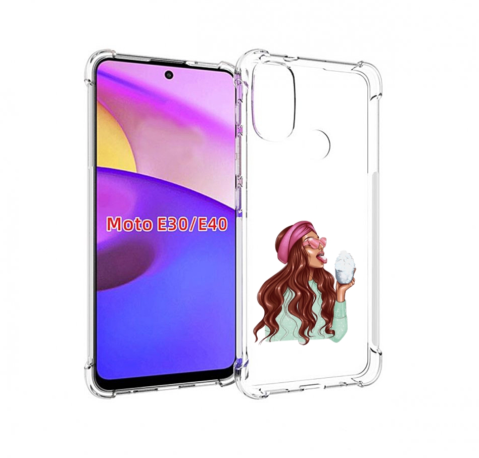 

Чехол бампер MyPads любительница-снега женский для Motorola Moto, Прозрачный, Tocco