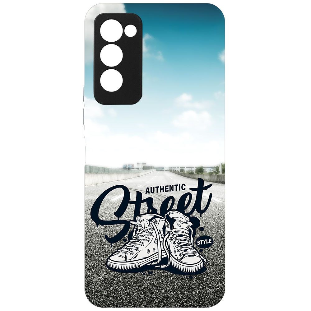 

Чехол-накладка Krutoff Soft Case Кроссовки мужские Уличный стиль для TECNO Camon 18 черный