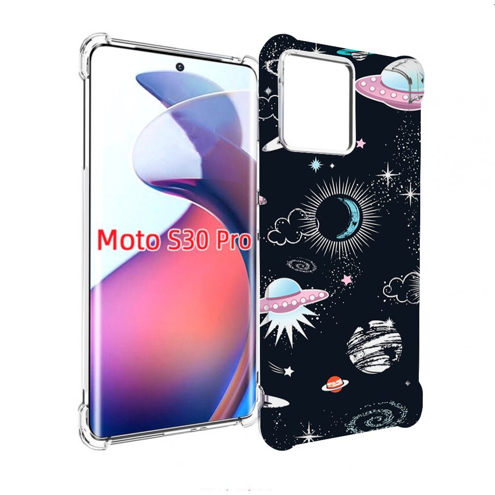 

Чехол MyPads космос-мини-картинки для Motorola Moto S30 Pro, Прозрачный, Tocco
