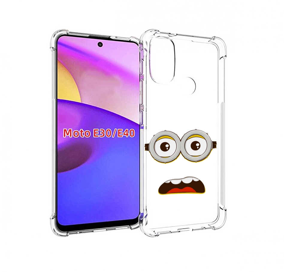 

Чехол бампер MyPads лицо-миньона для Motorola Moto E30., Прозрачный, Tocco