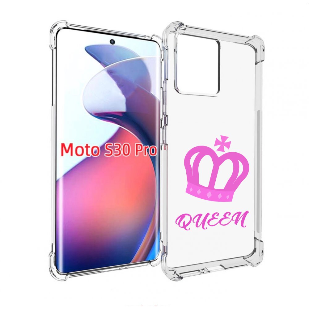 

Чехол MyPads корона-королевы-розовый для Motorola Moto S30 Pro, Прозрачный, Tocco