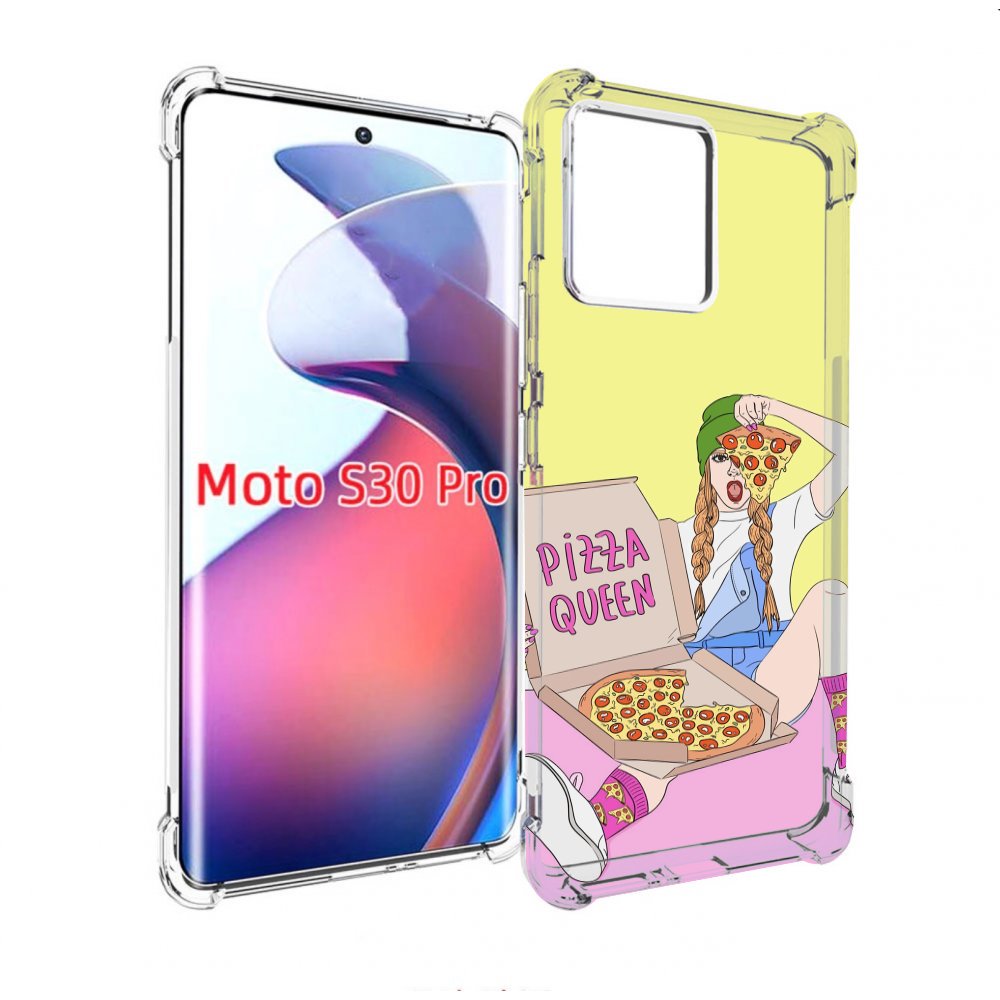 

Чехол MyPads королева-пиццы женский для Motorola Moto S30 Pro, Прозрачный, Tocco