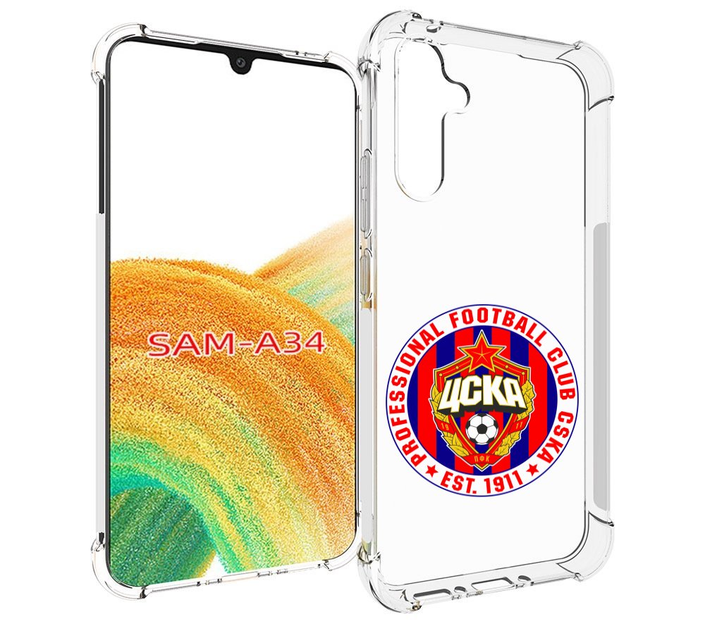 

Чехол MyPads ФК ЦСК логотип для Samsung Galaxy A34, Tocco
