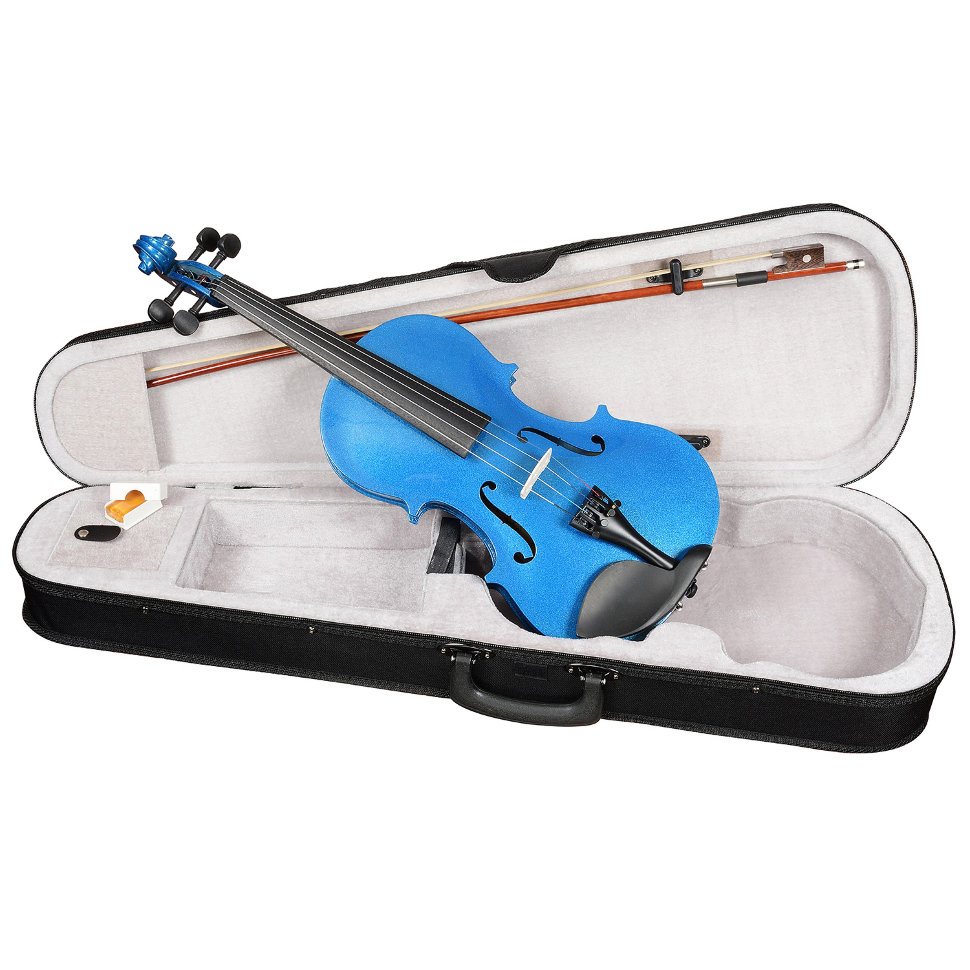 фото Синяя скрипка antonio lavazza vl-20 bl 1/8, кейс, смычок и канифоль в комплекте