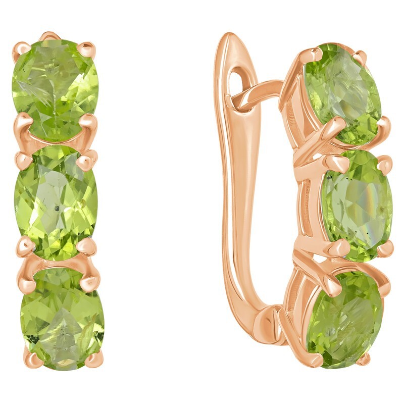 

Серьги из серебра с хризолитом LAZURIT-ONLINE 7917RG, 7917RG