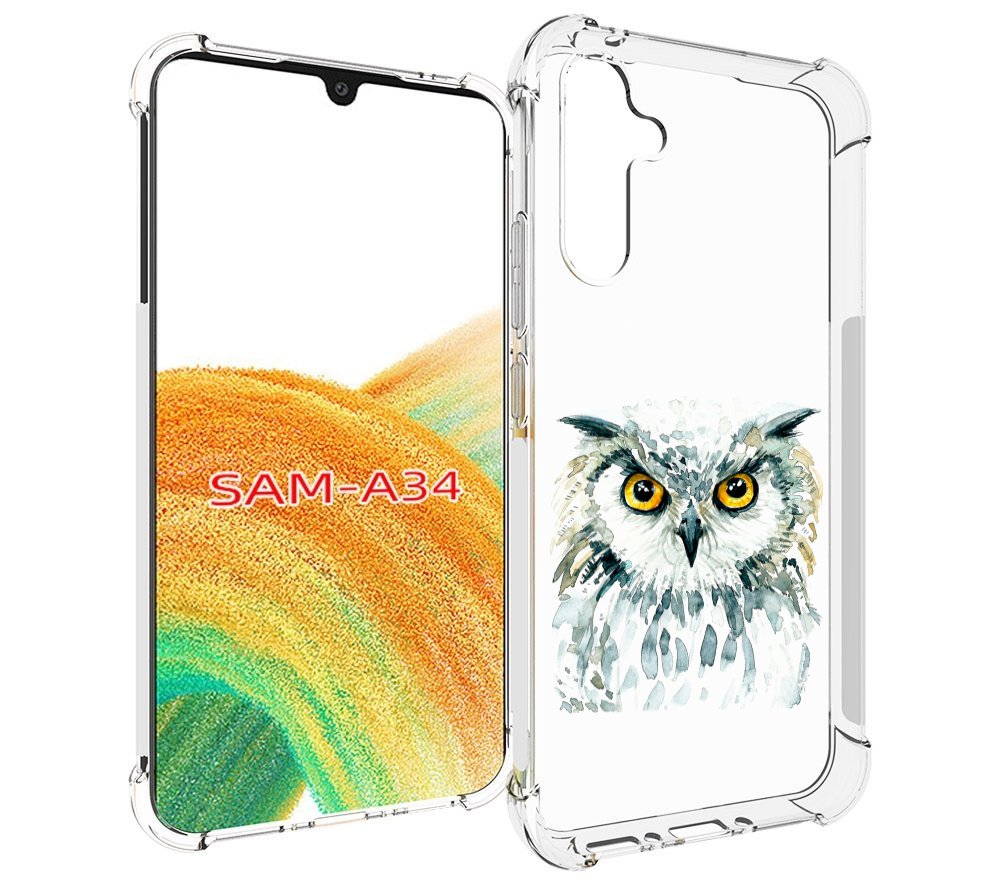 

Чехол MyPads Серьезная сова для Samsung Galaxy A34, Tocco