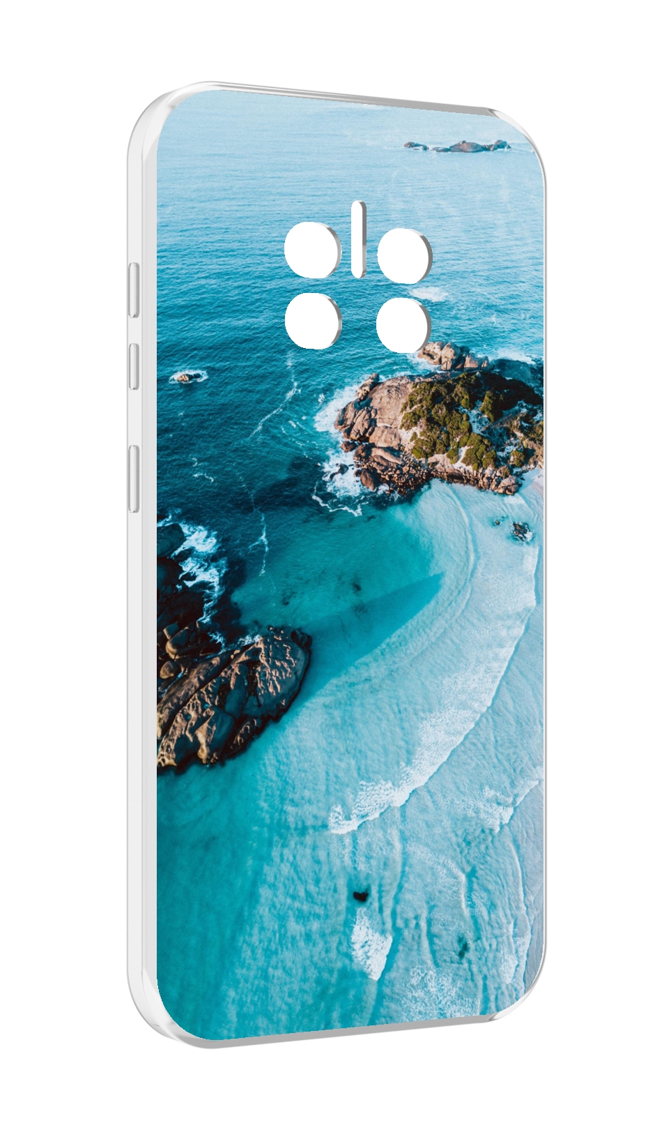 

Чехол MyPads красивый голубой залив для Doogee V11, Прозрачный, Tocco