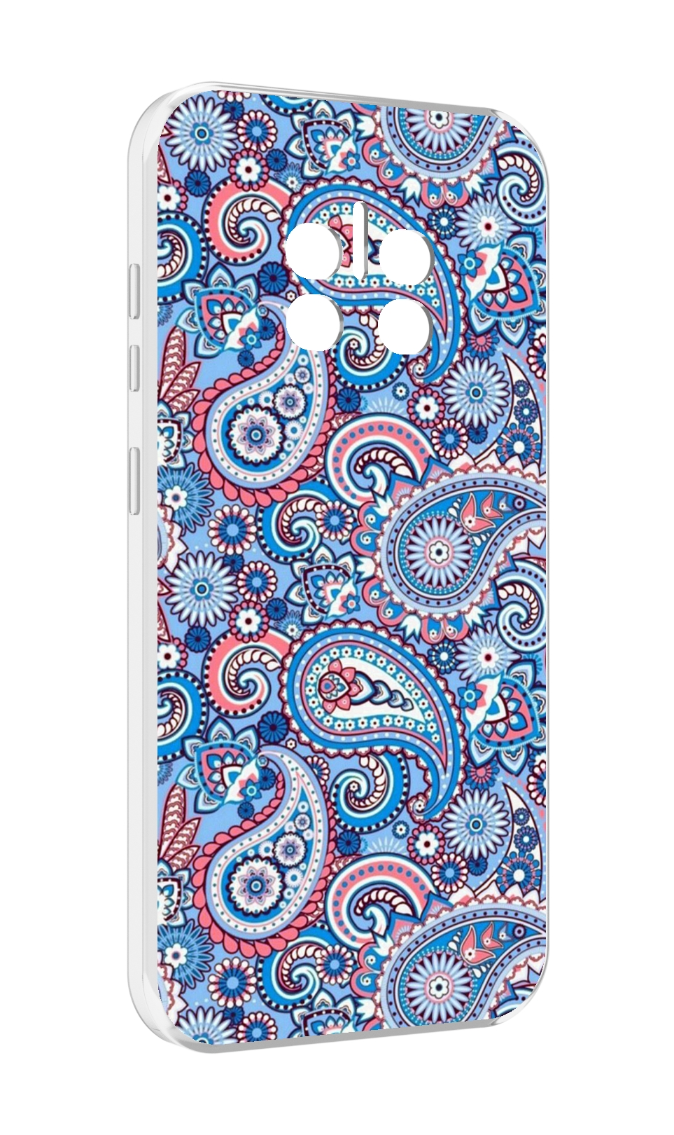 

Чехол MyPads красивый голубой арнамент для Doogee V11, Прозрачный, Tocco