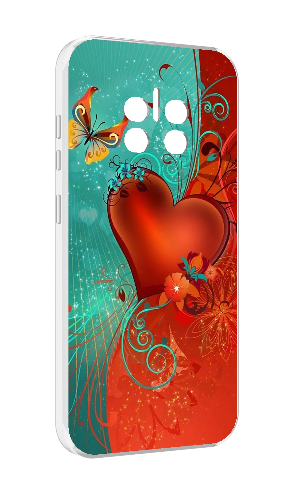 

Чехол MyPads красивые-яркие-сердечки для Doogee V11, Прозрачный, Tocco