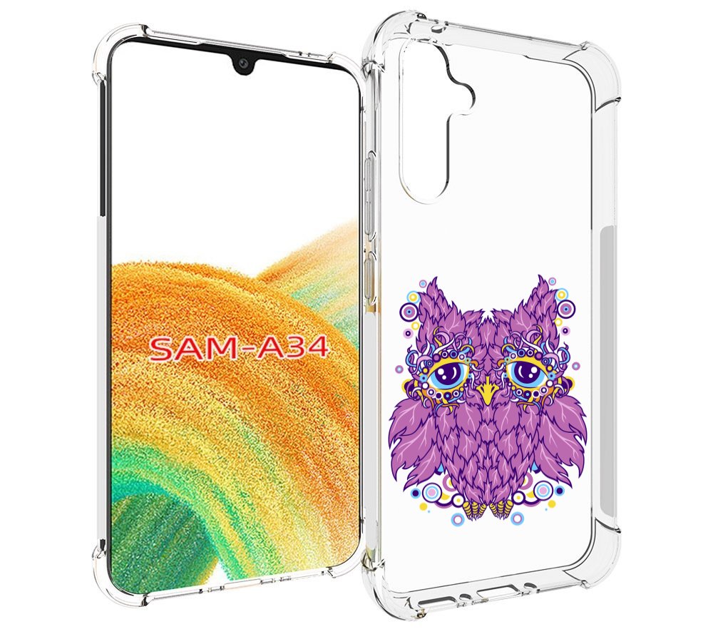 

Чехол MyPads Розовая сова для Samsung Galaxy A34, Tocco