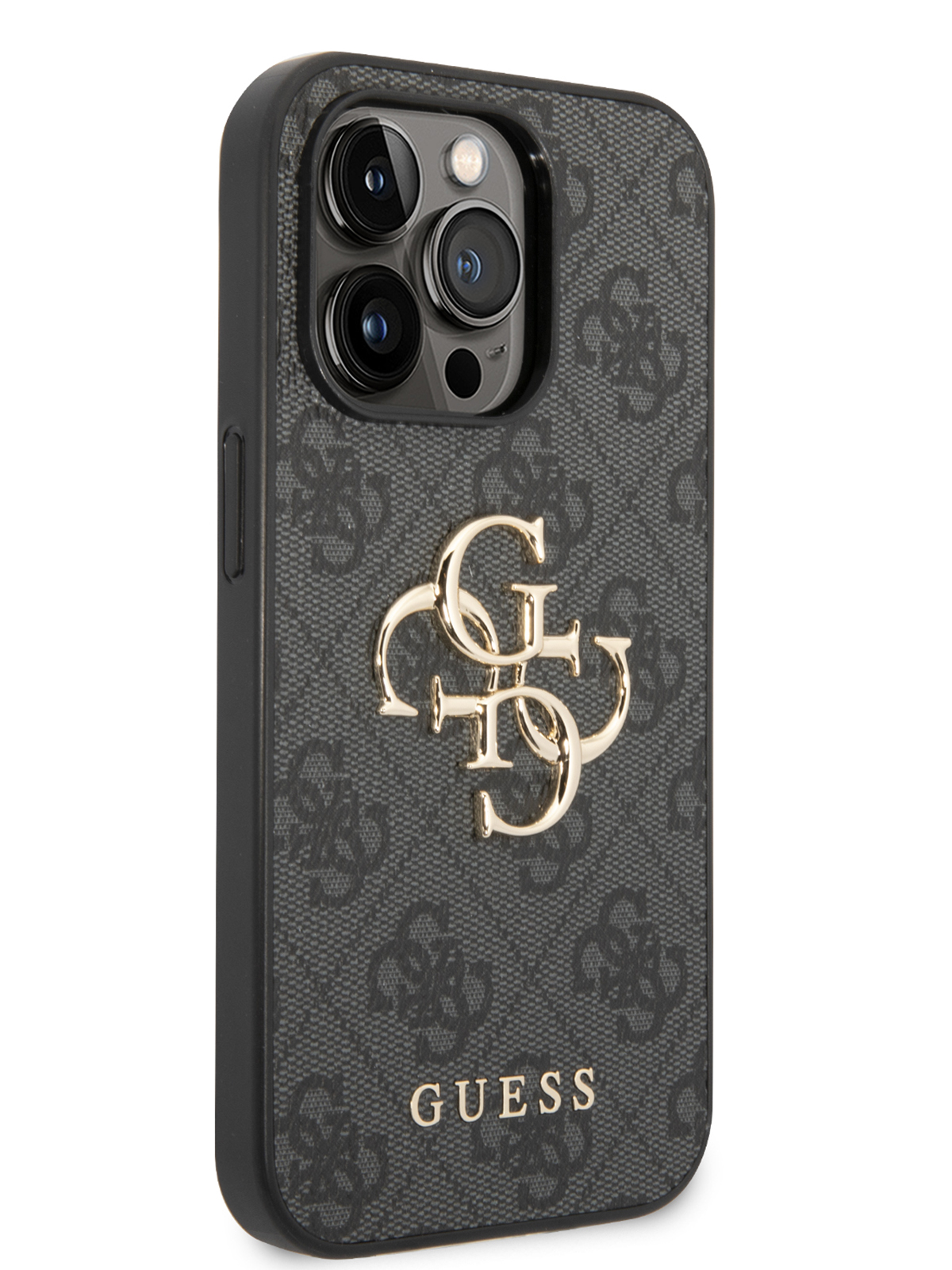 Чехол Guess для iPhone 14 Pro из экокожи Grey