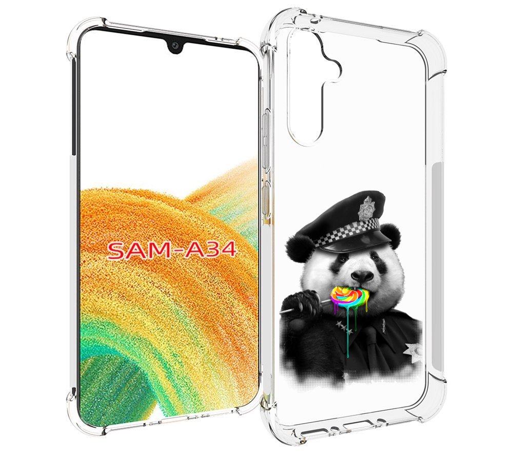 

Чехол MyPads Панда полиция для Samsung Galaxy A34, Tocco