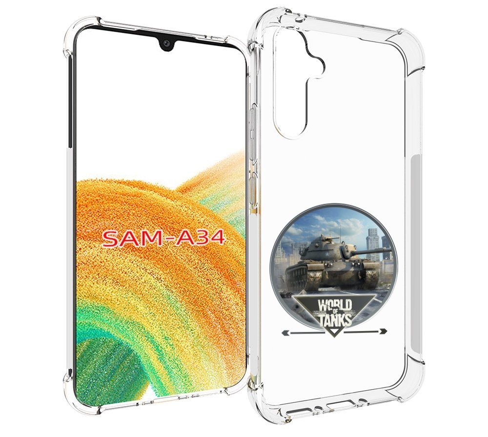 

Чехол MyPads Мир танков для Samsung Galaxy A34, Tocco