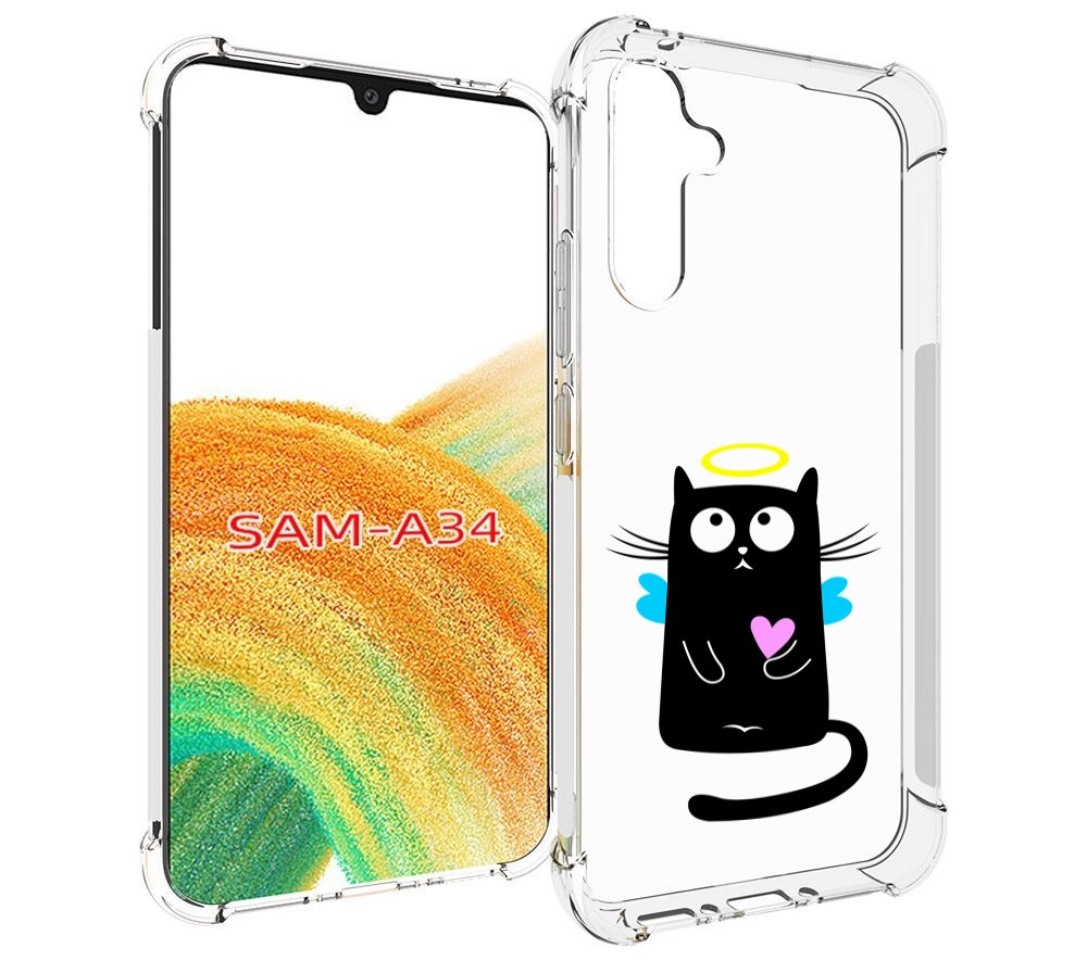 

Чехол MyPads Кот ангелок для Samsung Galaxy A34, Tocco