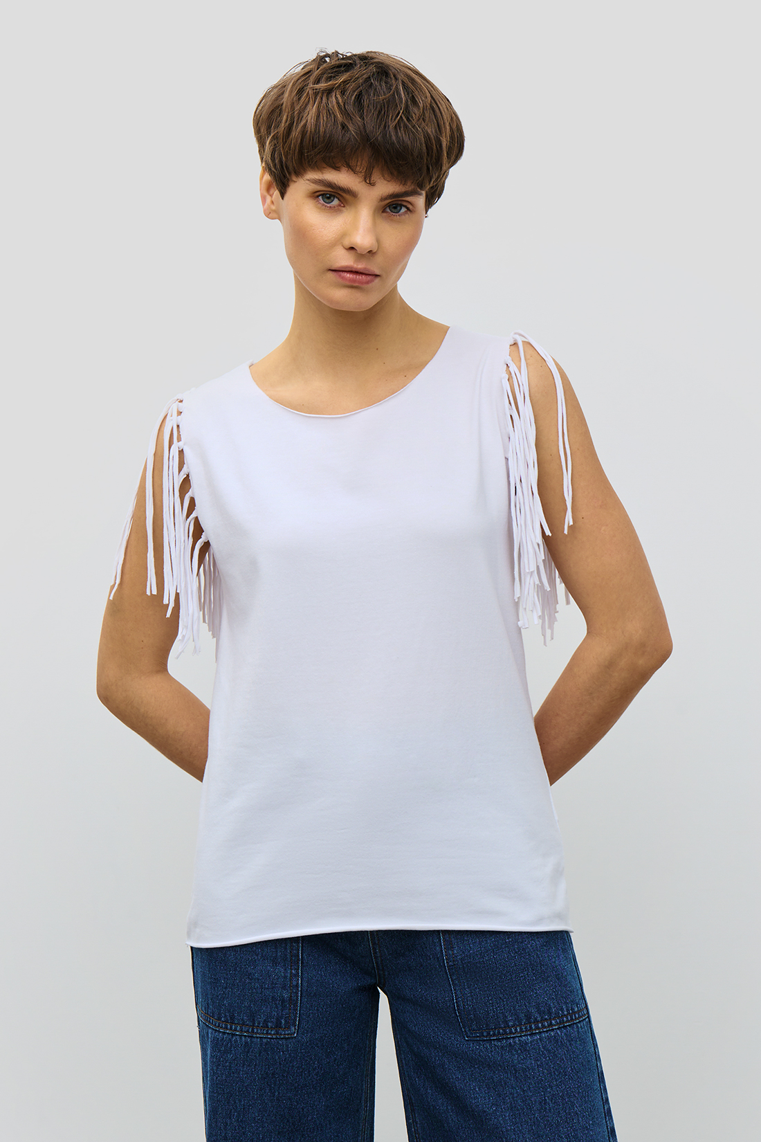 

Топ женский desam desam D2623001 белый XS, desam D2623001