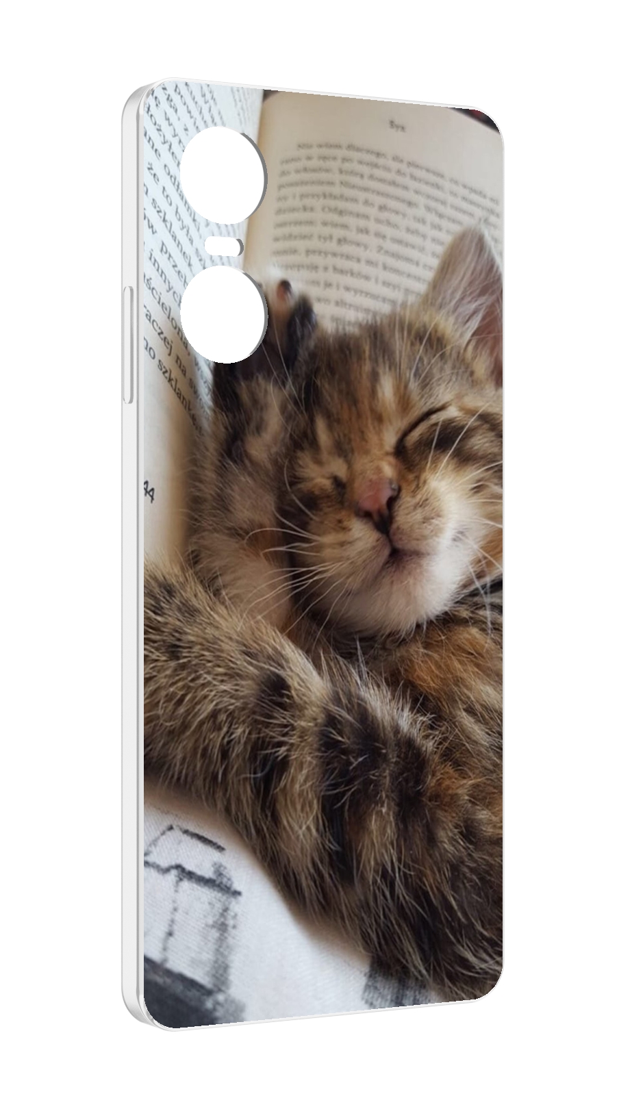 

Чехол Mypads Спящий-Котенок Для Tecno Pop 6 Pro, Прозрачный, Tocco