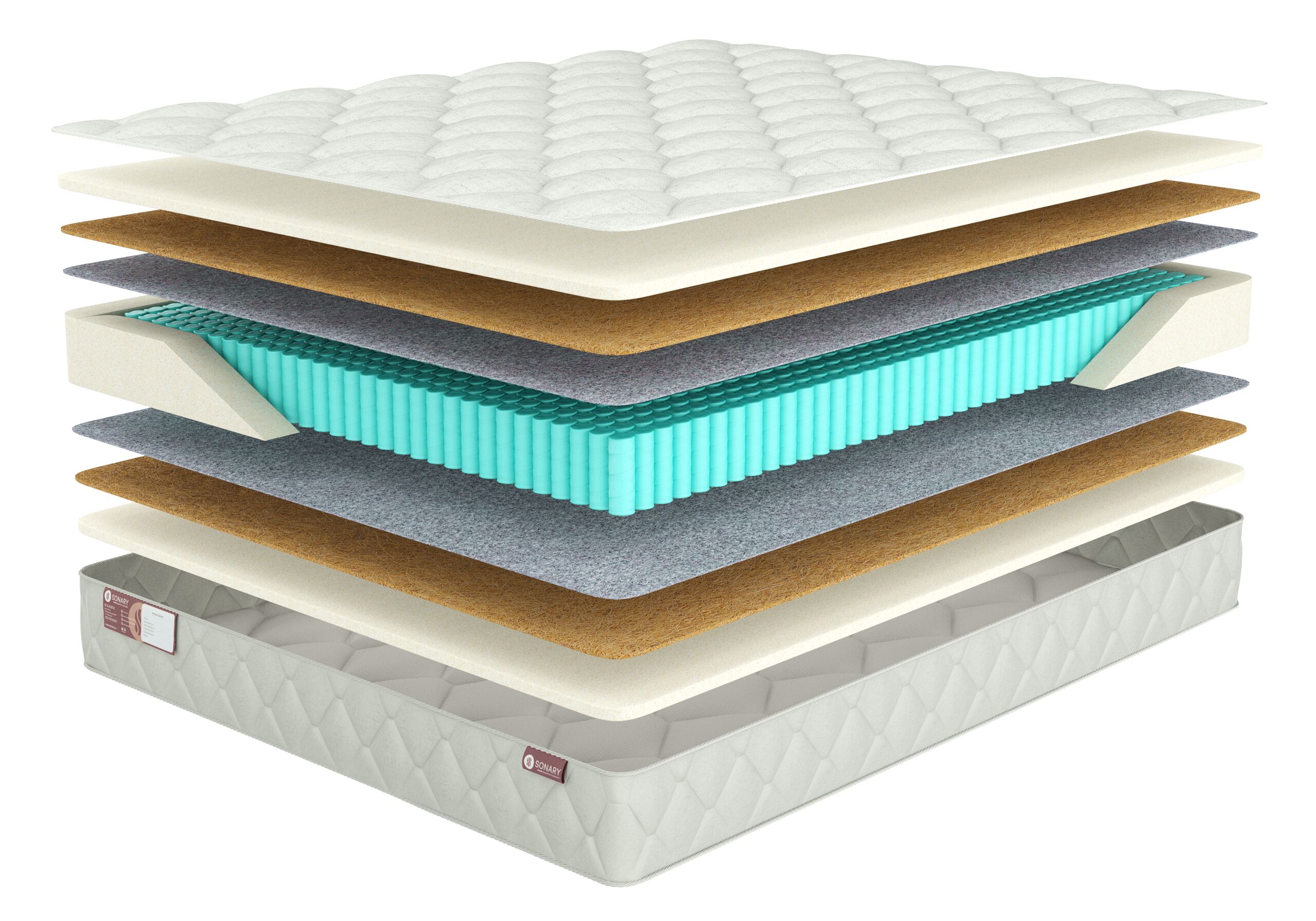 

Матрас Sonary Flow Konda 130х200, Бежевый;белый;серый;серебристый, Konda