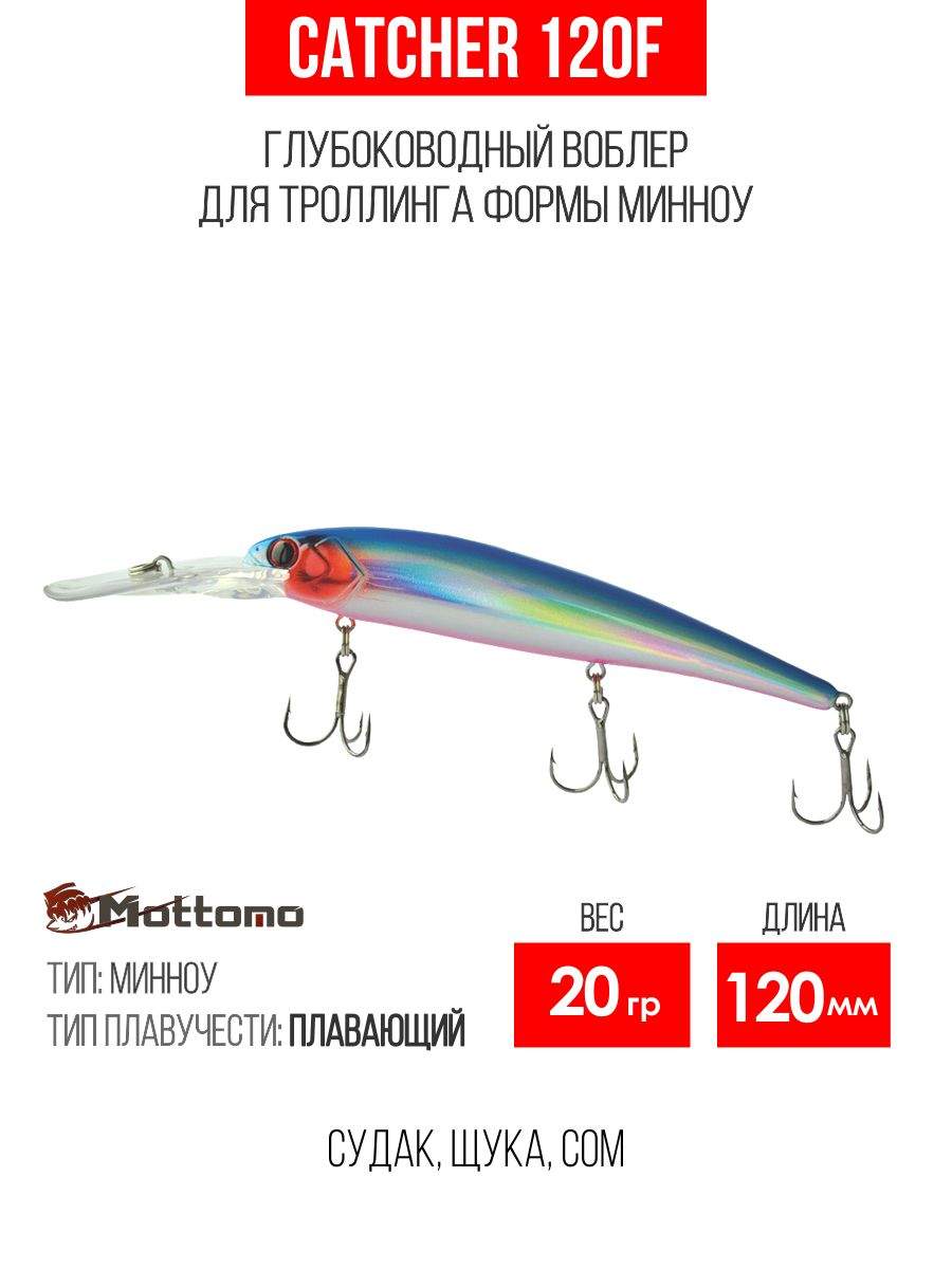 Воблер Mottomo Catcher 120F 20g Red Blue