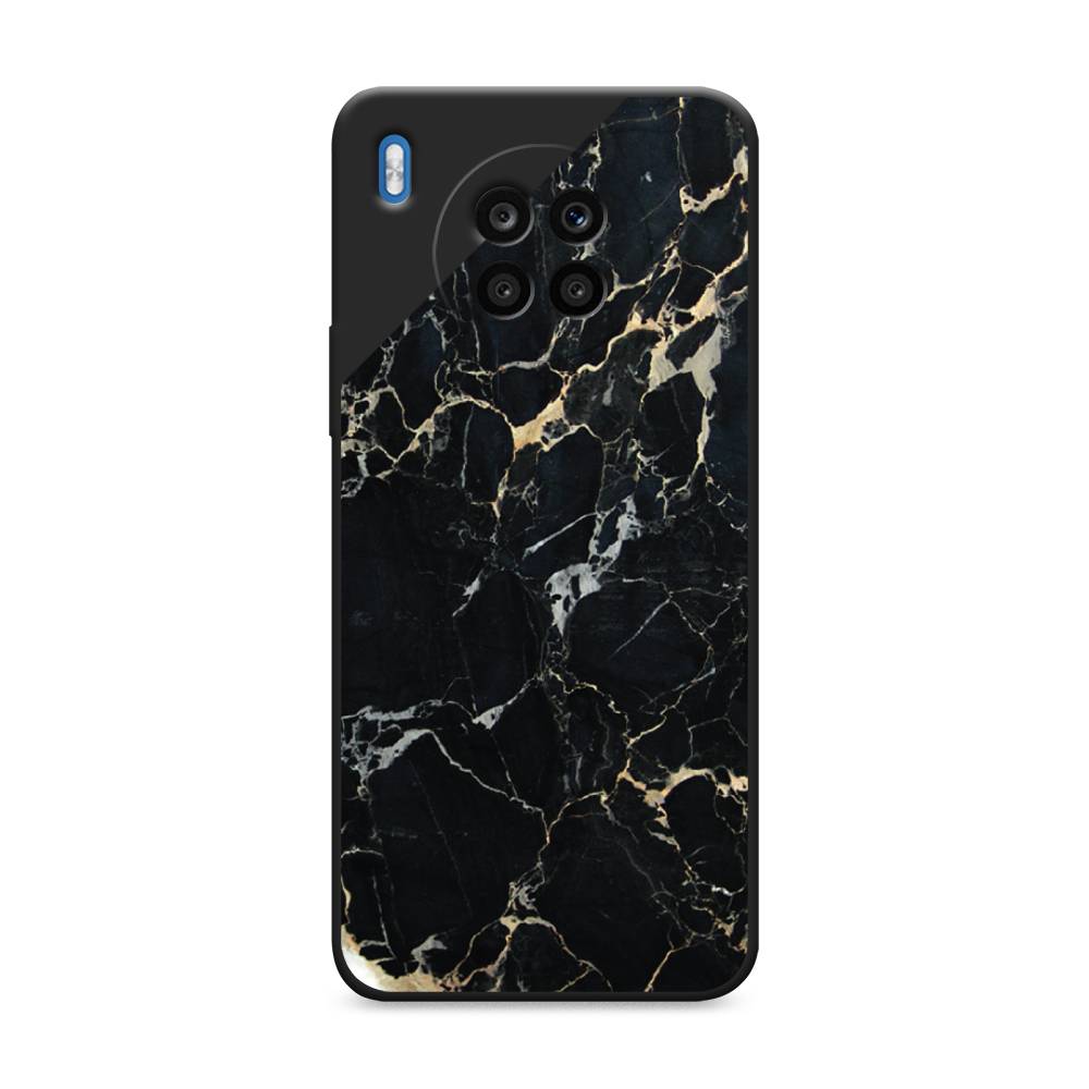

Чехол Awog на Honor 50 Lite "Черный мрамор уголок", Черный;золотистый, 6106452-1