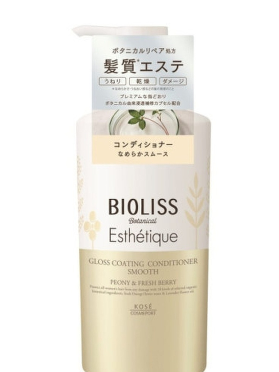 Кондиционер для волос Kose Bioliss botanical esthetique gloss для гладкости и блеска 500мл кондиционер для волос kose bioliss botanical esthetique gloss coating увлажняющий 500 мл