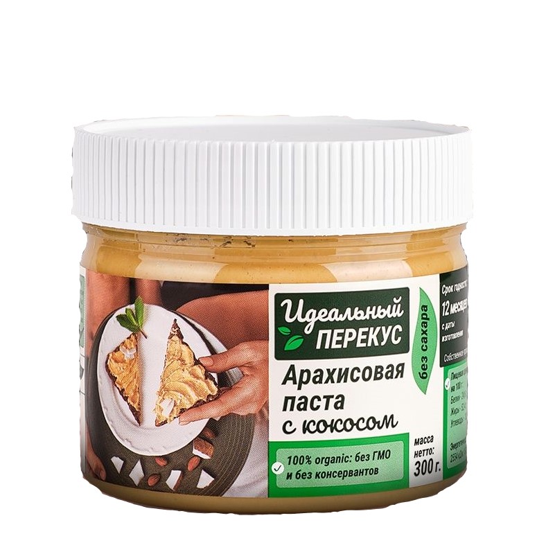 

Паста PerfectFood Идеальный перекус арахисовая с кокосом 300 г