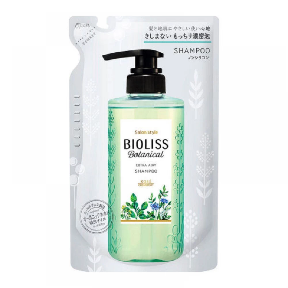 фото Bioliss botanical extra airy кондиционер для придания объема волосам 340 мл kose