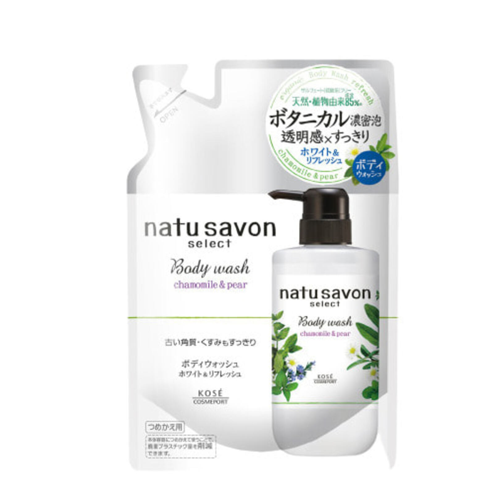 фото Softymo natu savon body wash refresh жидкое мыло для тела освежающее 360 мл kose