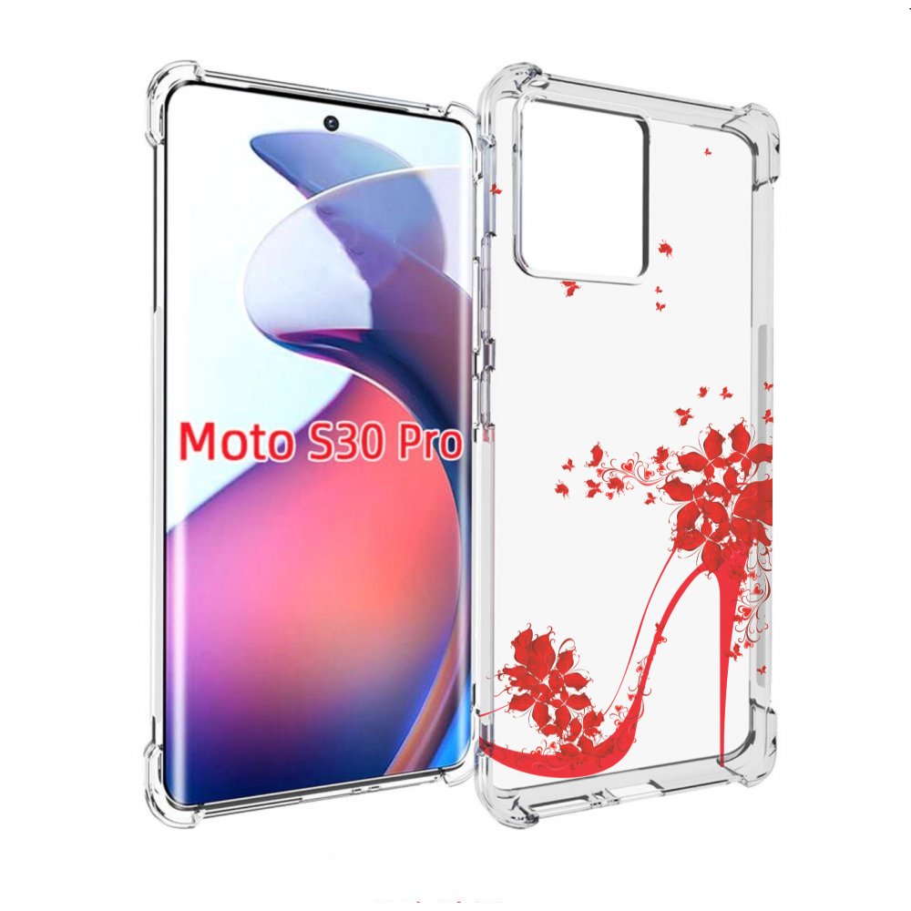 

Чехол MyPads каблук-в-цветах для Motorola Moto S30 Pro, Прозрачный, Tocco