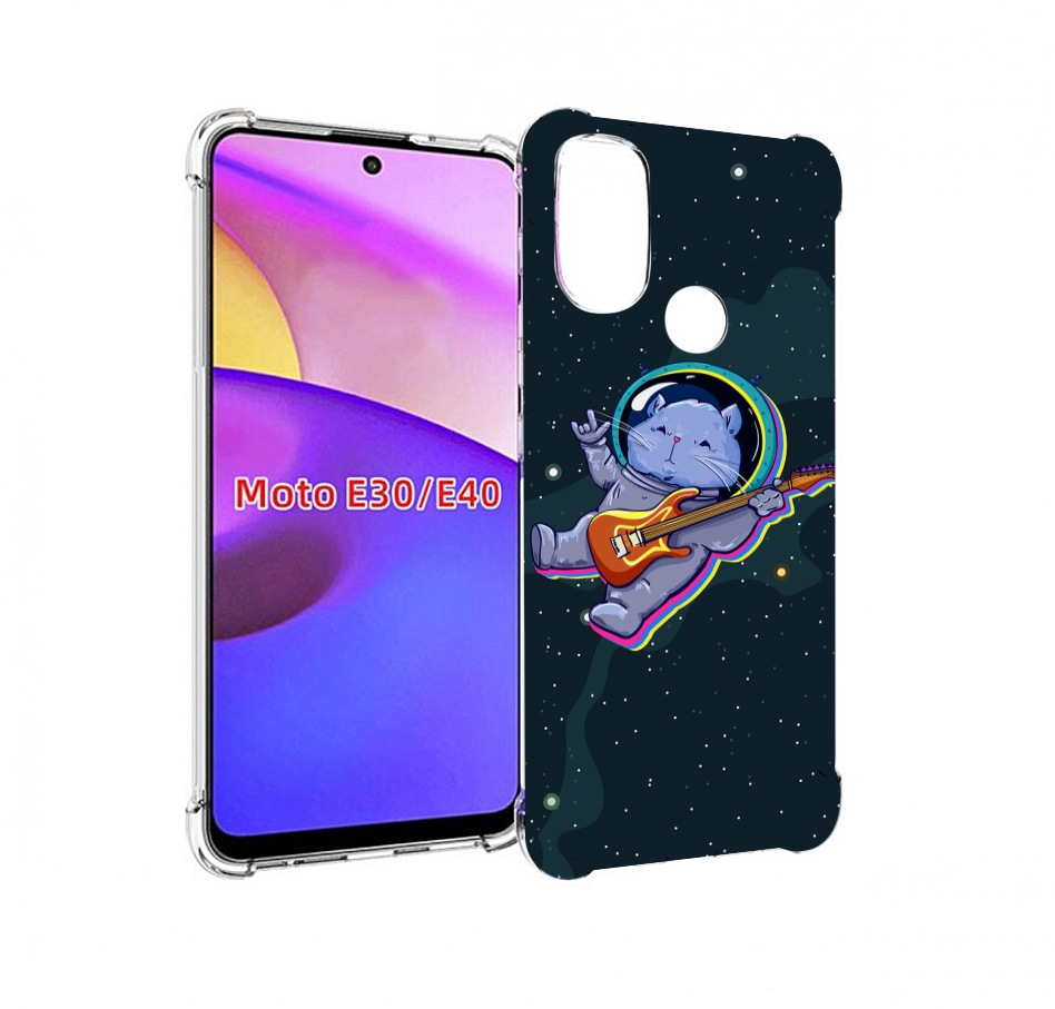 

Чехол бампер MyPads крутой-хомяк-в-космосе для Motorola Moto E30, Прозрачный, Tocco