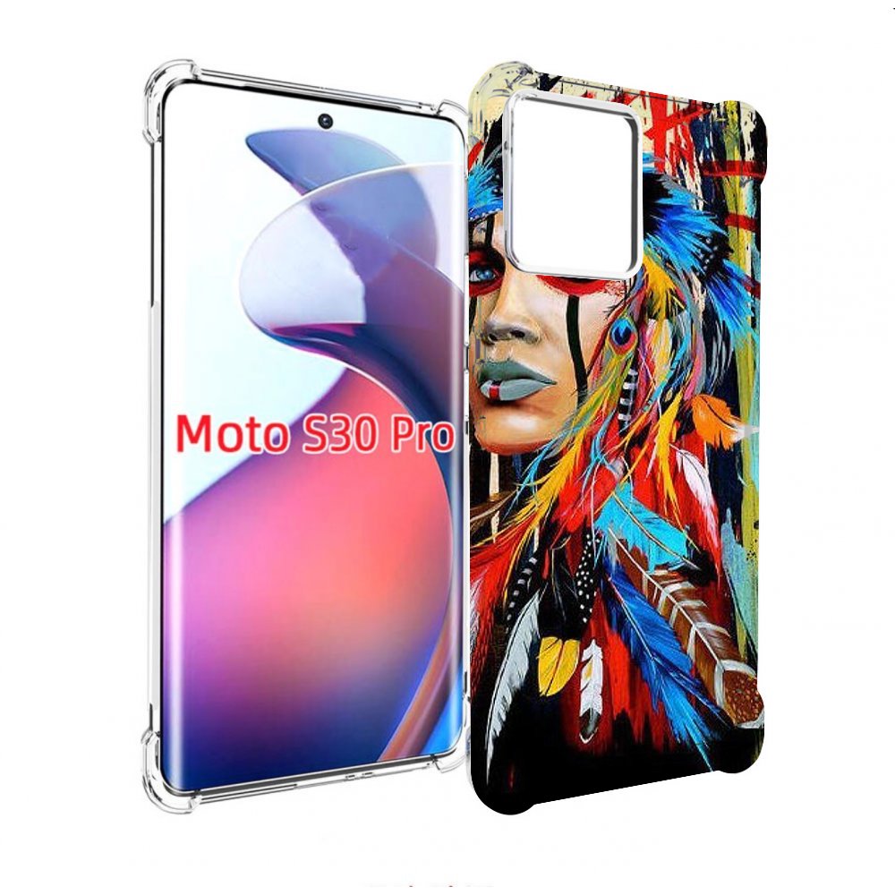 

Чехол MyPads индеец расписной для Motorola Moto S30 Pro, Прозрачный, Tocco