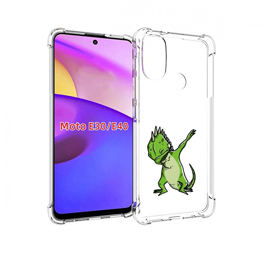 

Чехол бампер MyPads крутая-ящерица для Motorola Moto E30., Прозрачный, Tocco