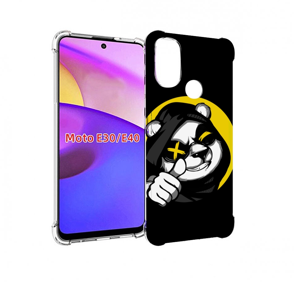 

Чехол бампер MyPads крутая пандочка ок для Motorola Moto E30., Прозрачный, Tocco