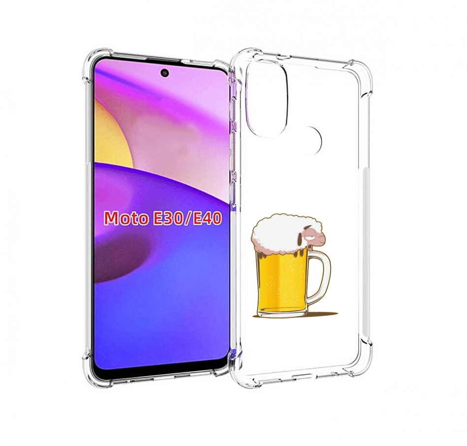 

Чехол бампер MyPads кружка пива для Motorola Moto E30., Прозрачный, Tocco