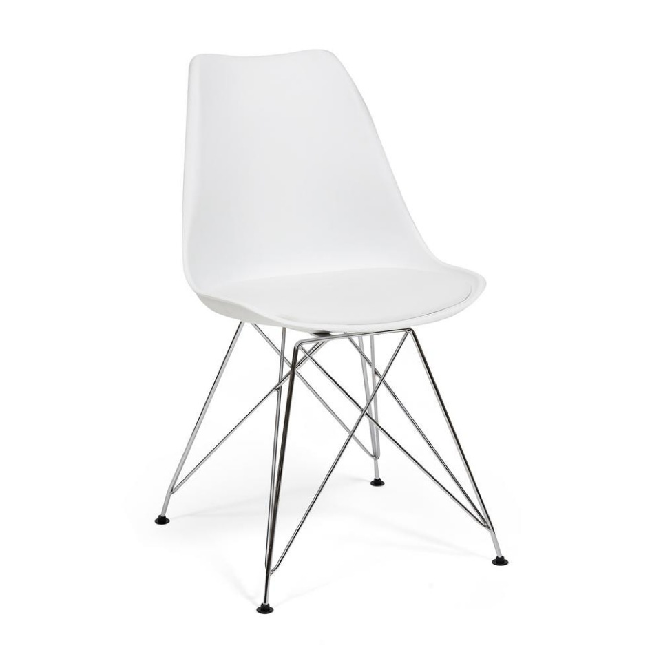 фото Стул tetchair tulip iron chair (mod.ec-123) металл/пластик, белый