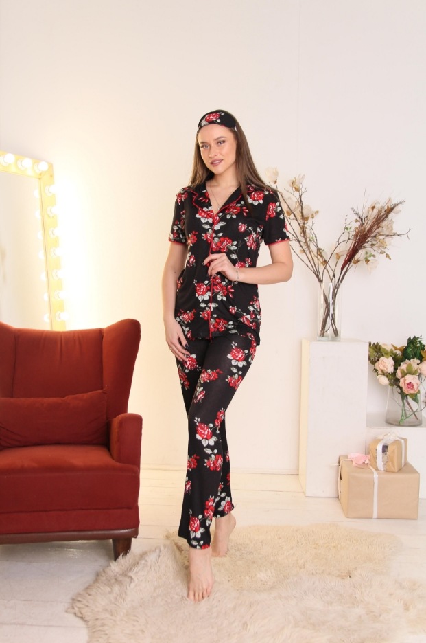 

Пижама женская Pijamoni Pijamoni_5588_2 черная S, Pijamoni_5588_2