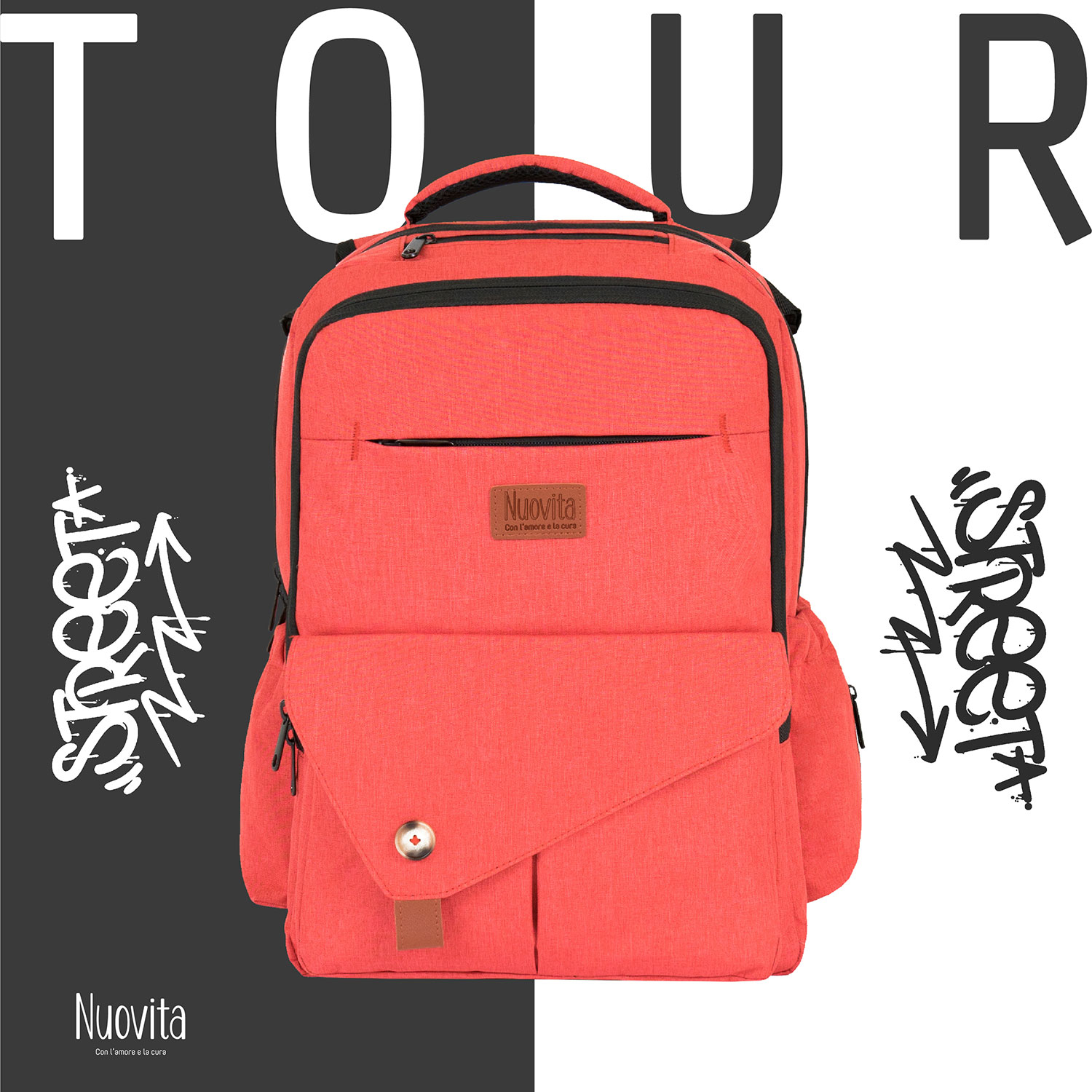 Рюкзак Nuovita CAPCAP tour (Rosso/Красный)