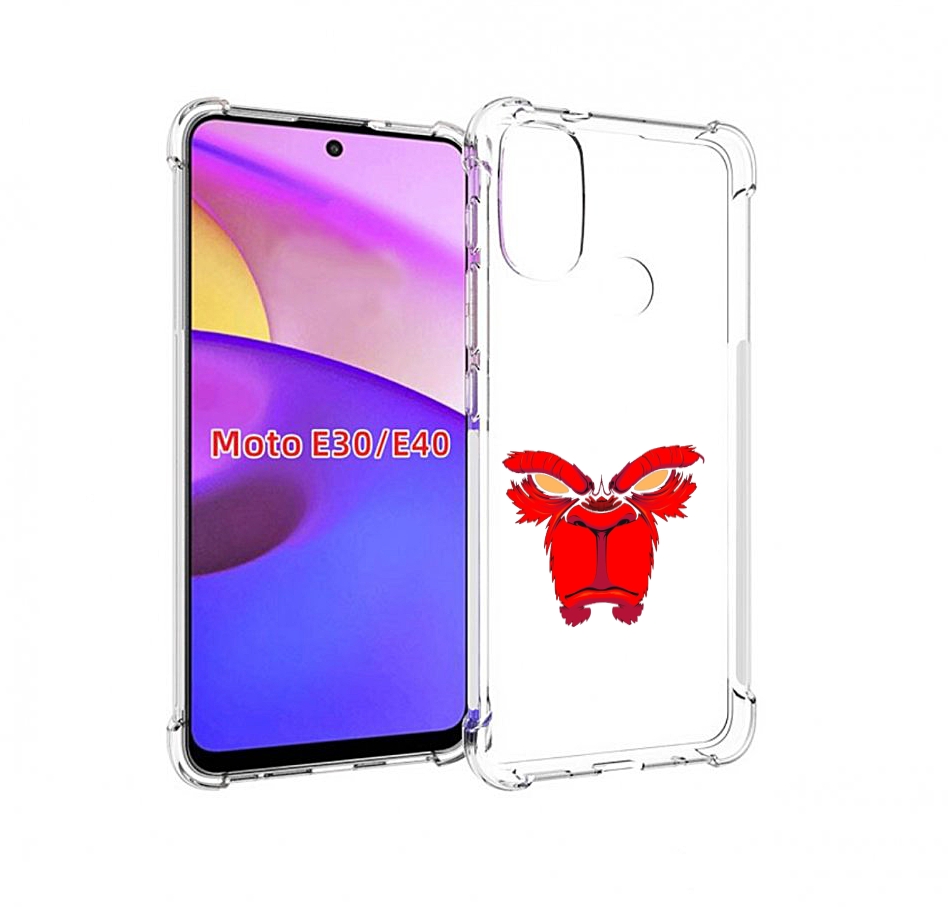 

Чехол бампер MyPads красная обезьяна в темноте для Motorola Moto, Прозрачный, Tocco