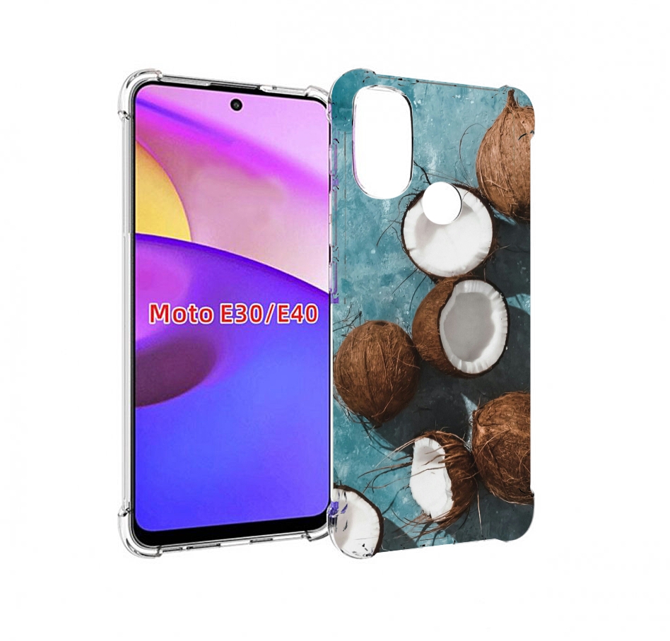 

Чехол бампер MyPads красивые-кокосы для Motorola Moto E30., Прозрачный, Tocco