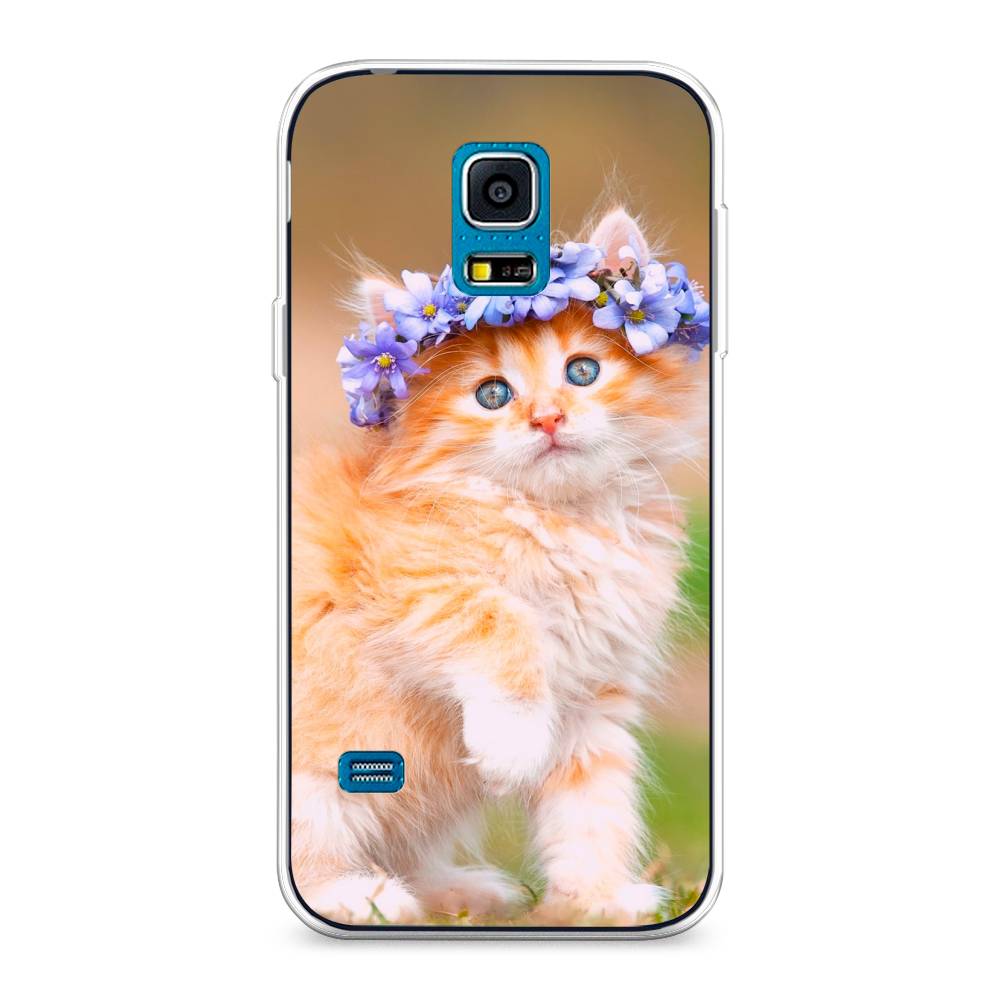 

Чехол Awog "Рыжий кот в венке" для Samsung Galaxy S5 mini, 24250-1