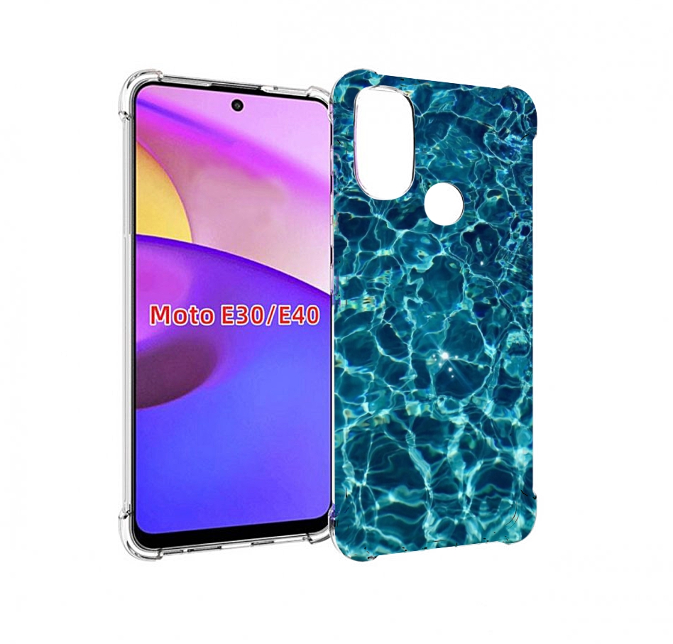 

Чехол бампер MyPads красивая голубая вода для Motorola Moto E30., Прозрачный, Tocco