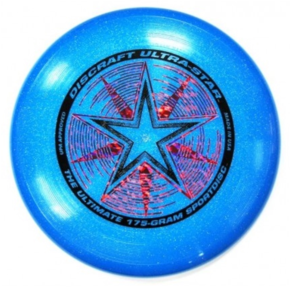 

Диск Фрисби Discraft Ultra-Star синий искрящийся DUS1955